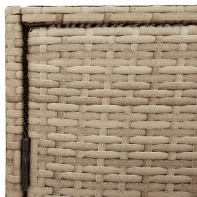 Armário de arrumação p/ jardim 83x45x76 cm vime PE bege