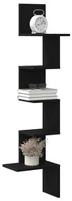 vidaXL Estante de canto p/ parede 32x32x127,5 cm contraplacado preto