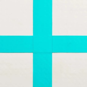 Colchão de ginástica insuflável c/ bomba 800x100x15cm PVC verde