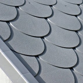 Casota para cão 92x87x91 cm plástico cinzento