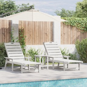 Espreguiçadeiras 2 pcs Branca 162x53x98.5 cm HDPE, vidaXL Espreguiçade