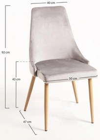 Pack 6 Cadeiras Stoik Wood - Cinza
