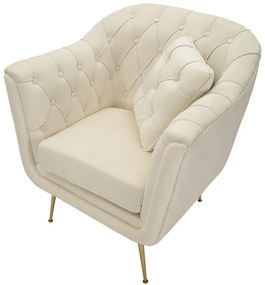 POLTRONA BUDAPEST COM ALMOFADA CM 88X83X91 CREME