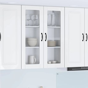 vidaXL Armário de Cozinha com porta Branco Brilhante 80 x 31 x 100 cm