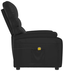 Poltrona de massagens couro artificial preto