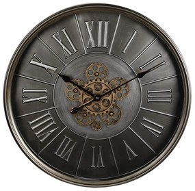 432405 Gifts Amsterdam Relógio de parede redondo Radar 60 cm prateado antigo