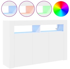 Aparador Branco Branco Madeira de Engenharia 116 x 30 x 75 cm