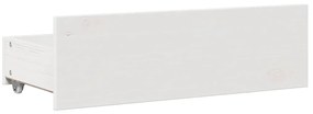 Cama com estante sem colchão 140x190 cm pinho maciço branco