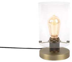 Candeeiro de mesa escandinavo bronze com vidro - Dome Moderno