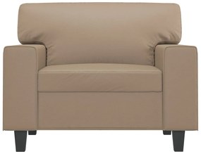 Poltrona 60 cm couro artificial cappuccino