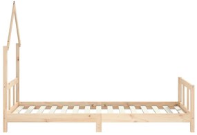 Estrutura de cama infantil 90x190 cm madeira de pinho maciça