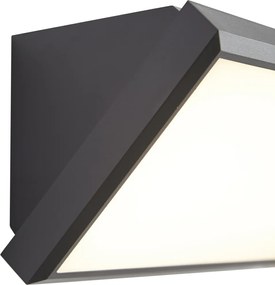 Candeeiro de parede exterior moderno cinzento escuro com LED IP65 e sensor de movimento - Marek