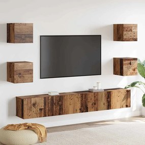 vidaXL Conjunto de móvel de TV 6 pcs Castanho 200 x 30 x 30 cm