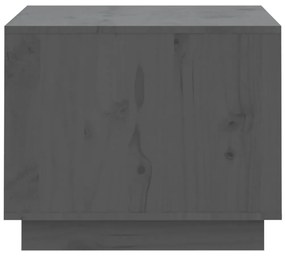 Mesa de centro 120x50x40,5 cm madeira de pinho maciça cinzento