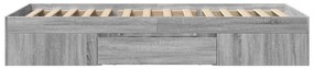 Estrutura cama 90x190 cm derivados de madeira cinzento sonoma