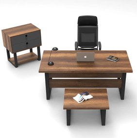 Conjunto de Mobiliário de Escritório MN08 – Barroco Antracite – Secret