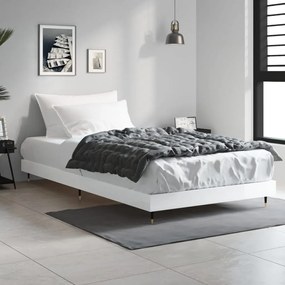 Estrutura cama 100x200 cm derivados de madeira branco brilhante