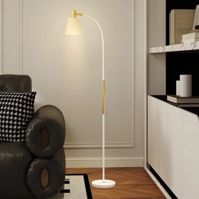 Candeeiro de sala com altura regulável entre 127 e 160 cm, com interruptor, casquilho E27, branco