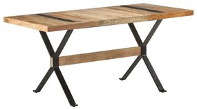 Mesa de jantar 160x80x76 cm madeira de mangueira áspera