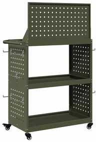 Carro de Ferramentas Verde-oliva 65 x 35 x 111 cm