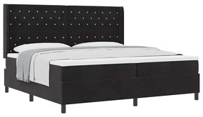 Cama Box com Colchão vidaXL Preta 200x200 cm Veludo