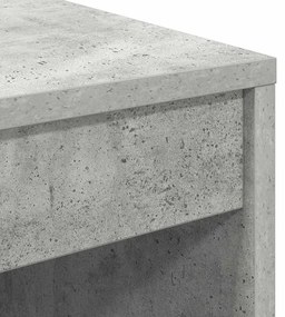 Mesa com Armazenamento Cinza Concreto Madeira Engenheirada