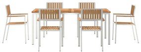 Conjunto de Jantar para o Jardim vidaXL de 7 Peças em Madeira Sólida d