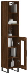 Armário alto 34,5x34x180cm madeira processada carvalho castanho