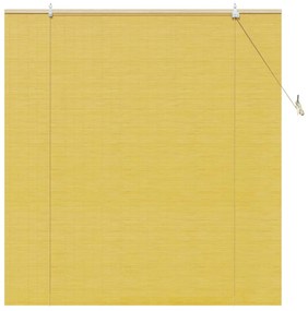 Persianas e Sombras de Janela Amarelo 140 x 160 cm Bambu