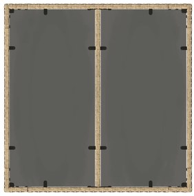 Conjunto de Jantar para Jardim 5 pcs Bege 90 x 90 x 75 cm