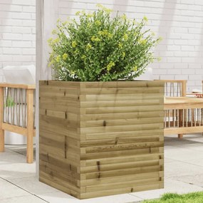 vidaXL Vaso/floreira de jardim 60x60x68,5 madeira de pinho impregnada