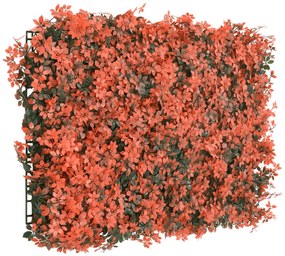 Vedação folhas ácer artificiais 6 pcs 40x60cm vermelho-claro