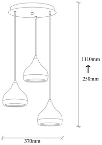 Candeeiro de Teto Yildo – Branco – Diâmetro 90 cm