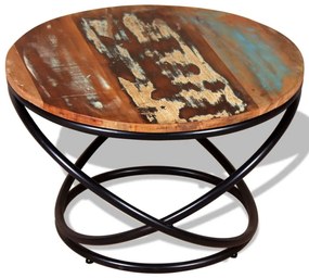 Mesa de centro 60x60x40 cm madeira reciclada maciça