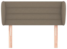 Cabeceira cama abas tecido 93x23x78/88 cm cinzento-acastanhado