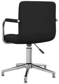 Cadeira de escritório giratória tecido preto
