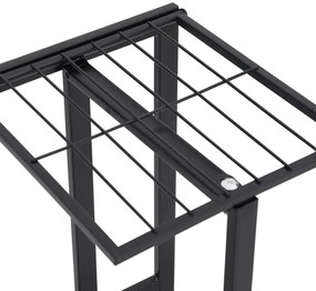 Suporte de vasos c/ 4 prateleiras 43x22x76 cm metal preto