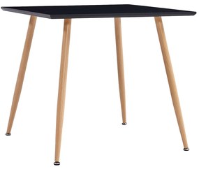 vidaXL Mesa de jantar 80,5x80,5x73 cm MDF cor preto e carvalho