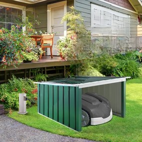 Garagem cortador de relva  Metal 89x90x54cm Verde