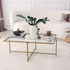 Mesa de Centro Sun S408 – Dourado – 94x35x64 cm