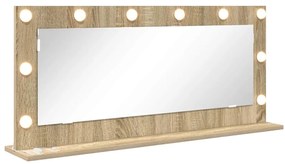 Espelho de Vaidade com Luzes LED Carvalho Sonoma 100x45x18 cm