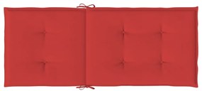 Almofadões para cadeiras altas de jardim 4 pcs tecido vermelho