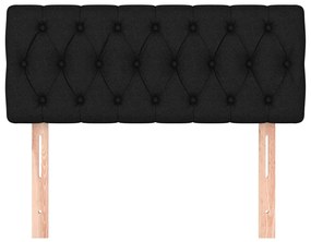Cabeceira de cama tecido 90x7x78/88 cm preto