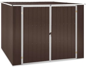 46256 vidaXL Abrigo de jardim 195x198x159 cm aço galvanizado castanho