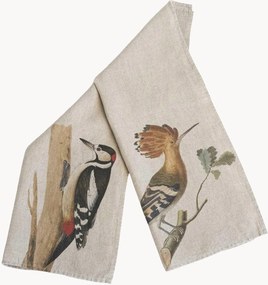 Panos de cozinha em linho Woodpecker & Hoopo, conjunto de 2