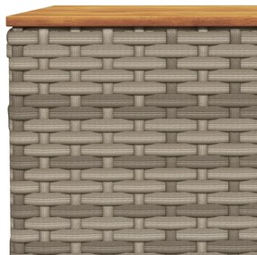 6 pcs conjunto sofás de jardim com almofadões vime cinzento