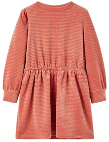 Vestido de manga comprida p/ criança rosa-médio 104