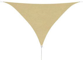 vidaXL Guarda-sol tecido Oxford triangular 5x5x5 m bege