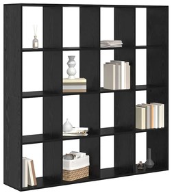 Gabinete de Livros Carvalho preto 137,5 x 29 x 137,5 cm