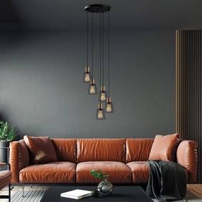 Candeeiro de Teto Kemtel – Preto Antique – 48 x 48 x 115 cm